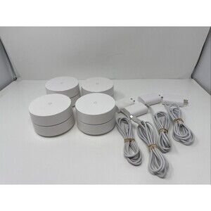 Google Wifi AC-1304 1 Port 1200Mbps Wireless Router Set Of 4 Tested And Reset